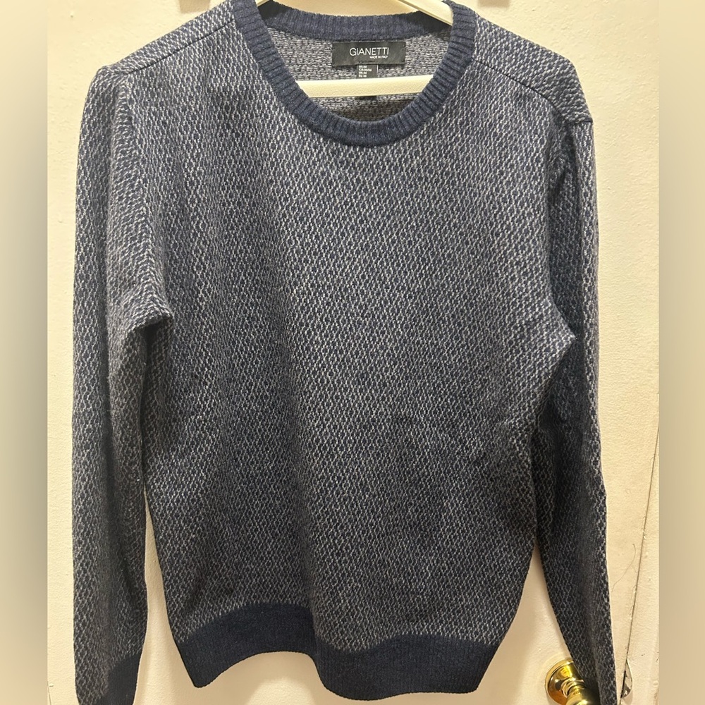 Men's Navy/Gray Crewneck Sweater
